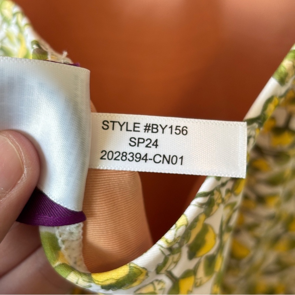 J crew womens Plunge‎ one-piece swimsuit in Liberty Eliza's Yellow size 24 NWT - Picture 10 of 12